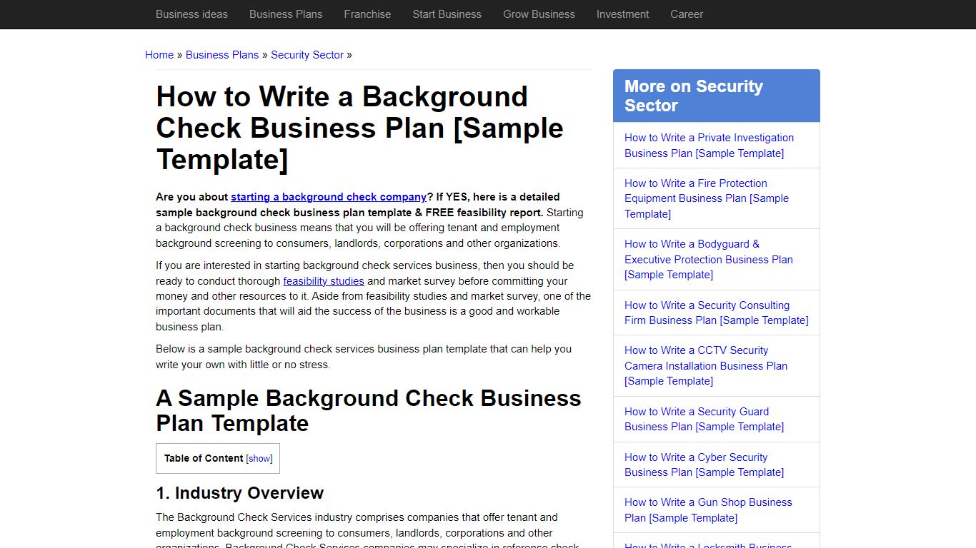 Background Check Business Plan [Sample Template for 2022]